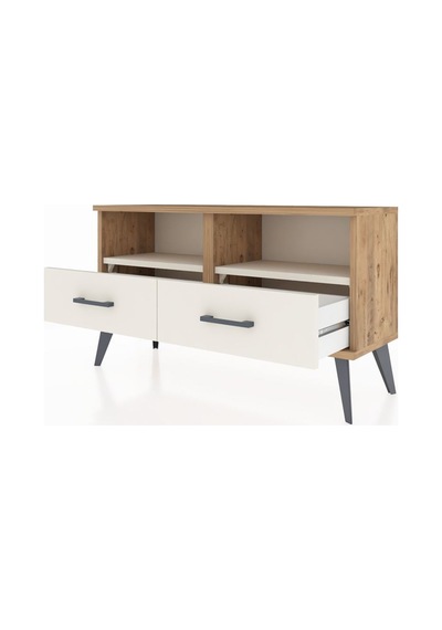 Arges Şifonyer 2 Raflı 2 Çekmeceli 88x30x48 Çam-aytaşı Aytaşı