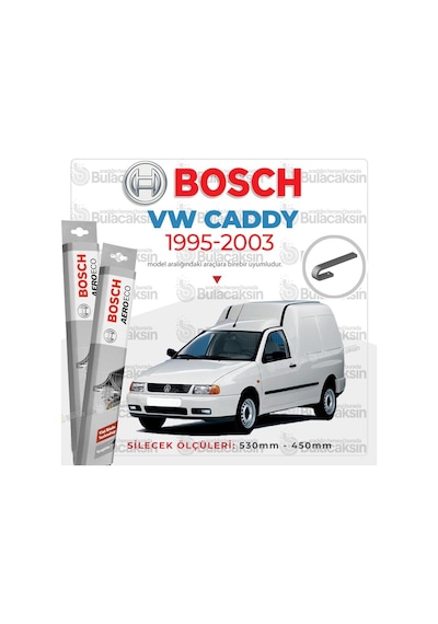 Volkswagen Caddy Muz Silecek Takımı 1995-2003 Bosch Aeroeco