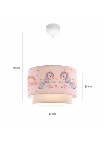 Homing Unicorn Kız Çocuk Odası Sarkıt Avize 241288 Pembe