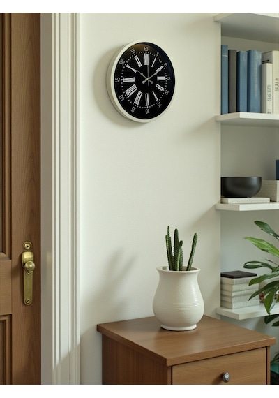 Zentime 36 Cm Krem Dekoratif Duvar Saati çok Renkli