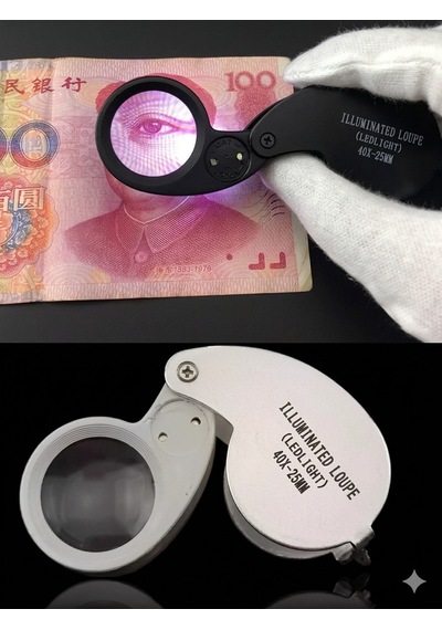 40x25mm Kuyumcu Saatçi Büyüteç Cep Lup Büyüteç Elmas Pullar Madeni Kontrol Tamirci Lup