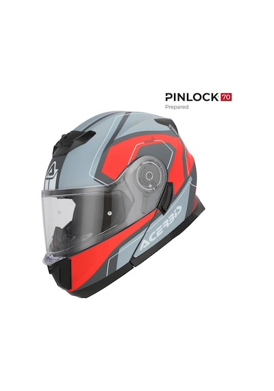 Acerbis Serel 22-06 Kask Gri Kırmızı Gri - Kırmızı