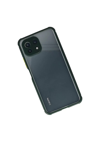 Newface Xiaomi Mi 11 Lite Kılıf Miami Şeffaf Silikon - Koyu Yeşil