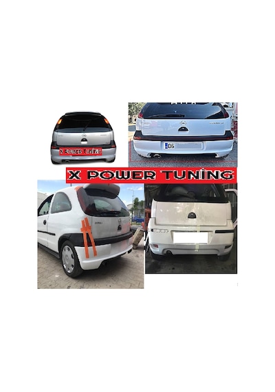 Opel Corsa C 2001-2007 Plastik Boyasız Arka Tampon Eki