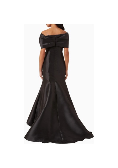 Ac By Aanchal Chanda Crystal - Embellished Gown Kristal Işlemeli Balık Form Maxi Kadın Elbise Siyah