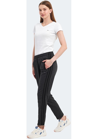 Slazenger RELEASE IN Kadın Fermuar Cepli Koyu Gri Eşofman Altı