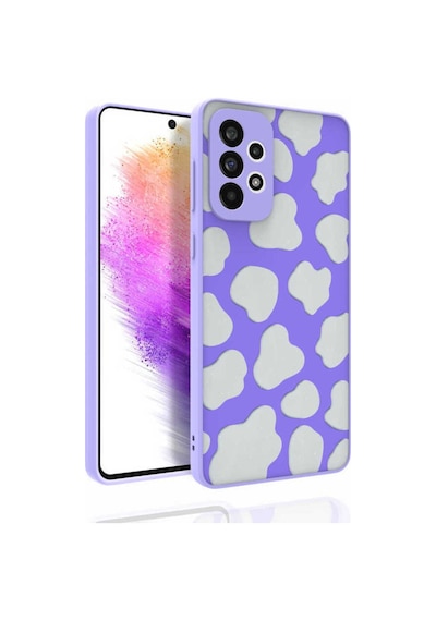 Samsung Uyumlu Galaxy A73 Kılıf Desenli Kamera Korumalı Parlak Zore Nora Kapak NO6