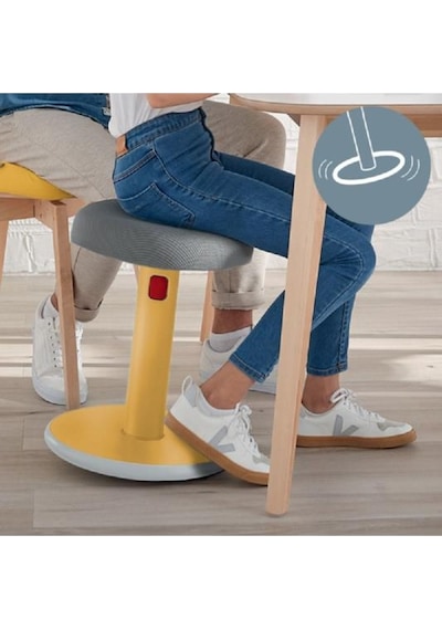 Leitz Ergo Active Hareketli Tabure 2si 1 Arada - Sarı - Kod:65180019 Sarı