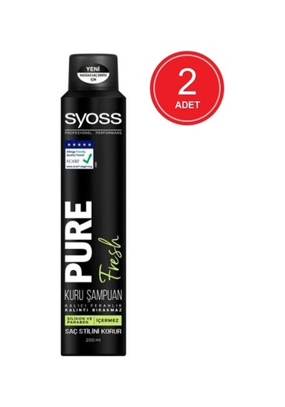 Syoss Pure Fresh Style Extender Kuru Şampuan 2 x 200 ML