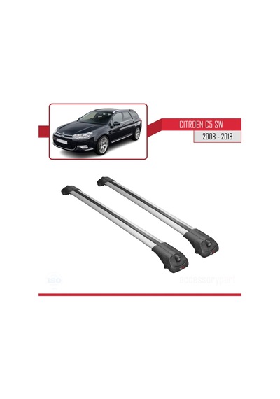 Citroen C5 Sw 2008-2018 Arası İle Uyumlu Ace-1 Ara Atkı Tavan Barı Gri