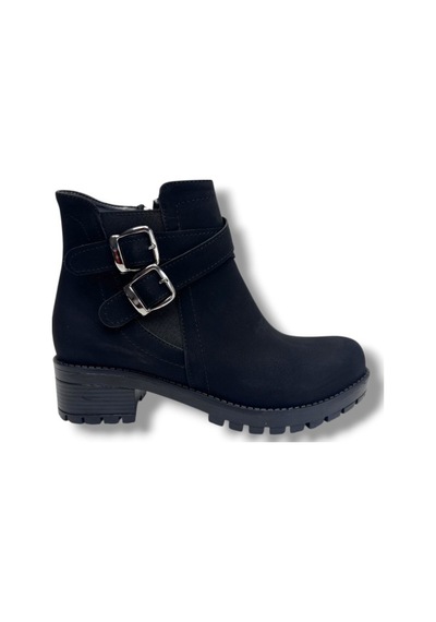 Efsun 2160-26 Yağlı Deri Trend Fashion Fermuarlı Kadın Bot Siyah