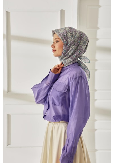 Silk Home Soft Eşarp 73093-29 Butter Yellow, Leylak, Eflatun, Mavi