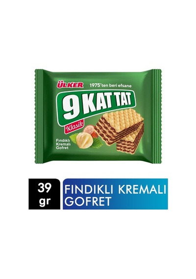 Ülker 9 Kat Tat Fındıklı Kremalı Gofret 39 Gr X 24'lü Paket 4'li Paket