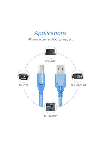 Usb 2.0 Yazıcı Kablosu Printer Data Kablosu -1.8 Metre