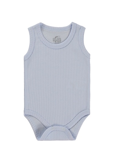 Minidamla Baby Minidamla Askılı Basic 3'lü Set 1-18 Ay Çıtçıtlı Badi - Mavi