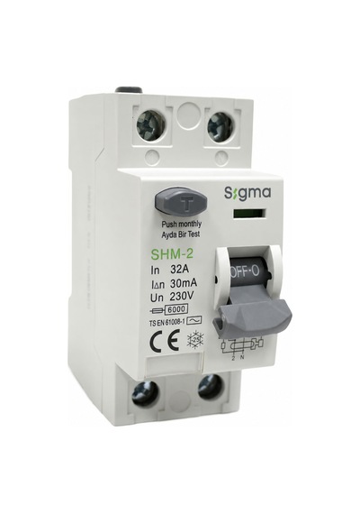 Sigma Shm2p 30ma 32a 6ka Monofaze Kaçak Akım Koruma Şalteri