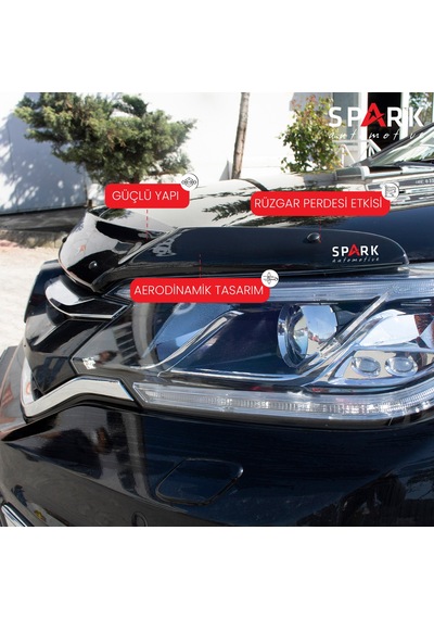 Honda Cr-v 2013-2018 Yıl Aralığı Uyumlu Kaput Rüzgarlık 4mm Siyah