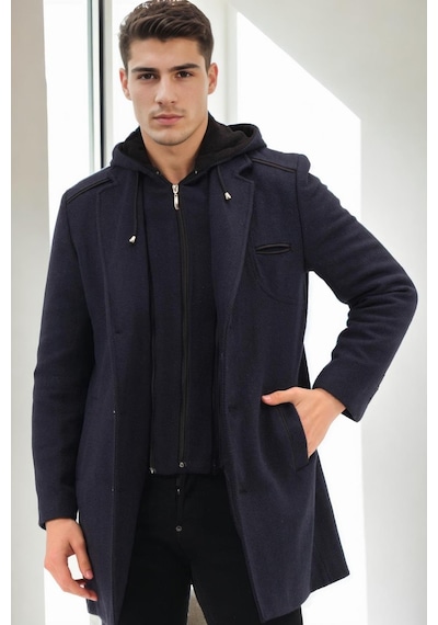 Dewberry Plt8371 Dewbrry Erkek Palto-diagonal Lacivert-2 Diagonal Lacivert-2