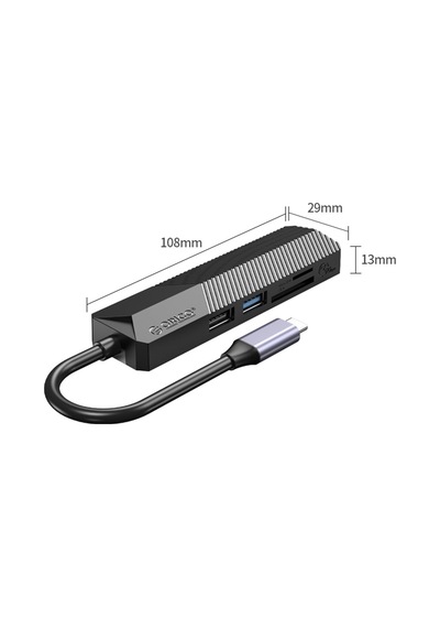 Orıco Type-c Bağlantılı 2 Usb Portlu 4k 30hz Hdmı Tf/sd Docking Station Siyah