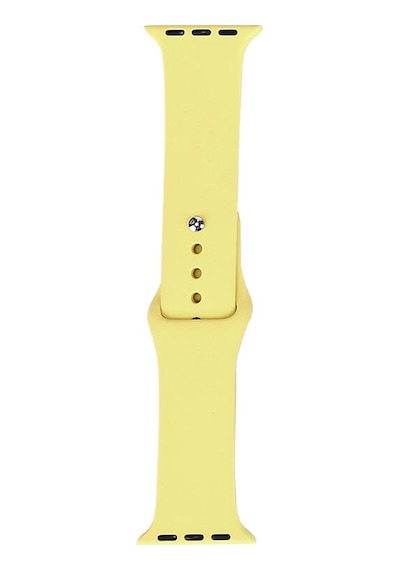 Mobilteam Watch 7 41mm Band Serisi Klasik Kordon Silikon Strap Kayış-açık Sarı