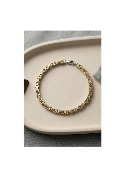 316l Çelik Gold Ve Gümüş Kral Zincir Model Erkek Bileklik Tj-eb3812 Evimdeyokyok