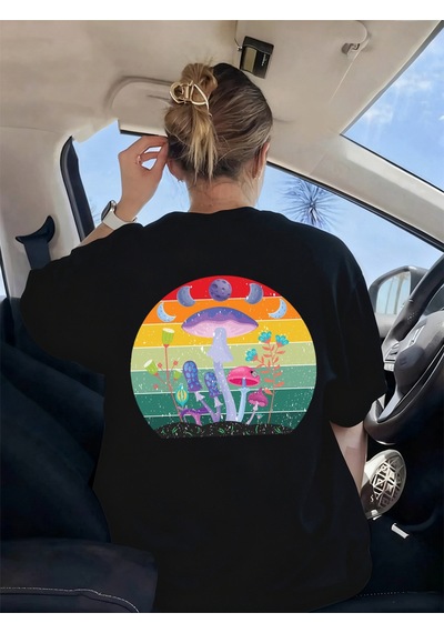 Noıssey Urban Pop Graphic Kadın Tişört Koleksiyonukod 5504 Siyah