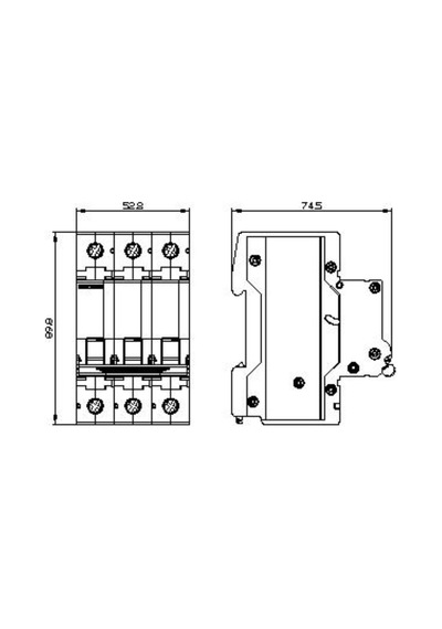 Siemens 5sl3306-7ya Eko Seri Otomatik Sigorta 4,5ka, 3 Faz, C Tipi, 3x6 Amper