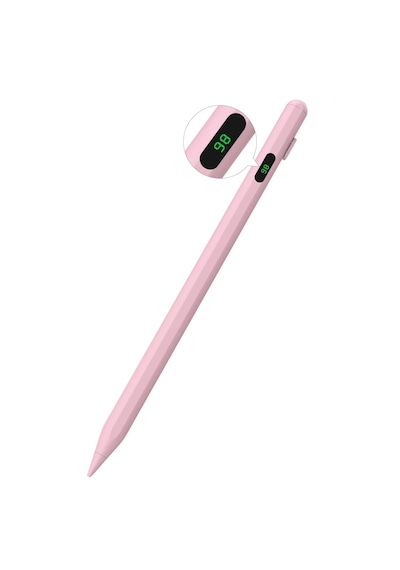 Forzacase Apple Uyumlu iOS Android Tablet Ve Telefonlar İle Led Göstergeli Dokunmatik Kalem Pembe - Fc1161 Pembe