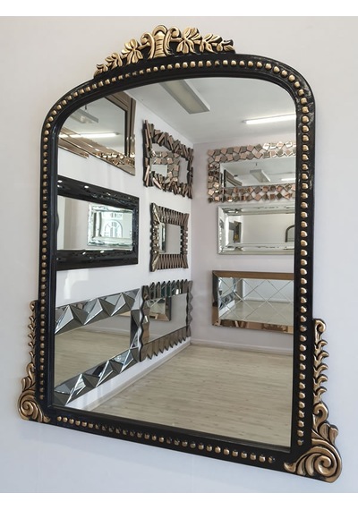 Ayna Denizi Lady Black Gold Model Siyah Altın Renk Dekoratif Ayna Altın - Siyah