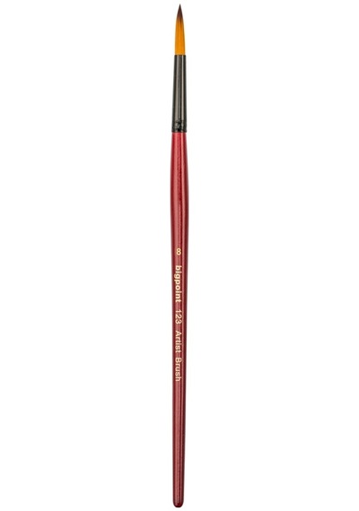 Bigpoint 123 Serisi Sentetik Kıl Yuvarlak Fırça No: 8 X 12 Adet