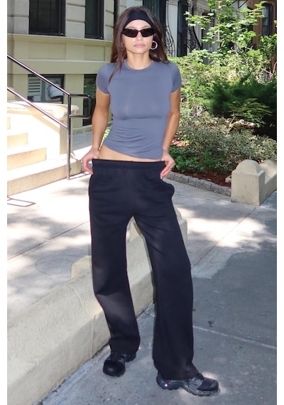 Madmext Siyah Wide Leg Basic Eşofman Altı Mg1916-siyah Siyah