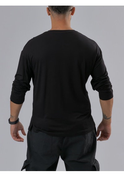 Cocopelli Siyah Bisiklet Yaka Basic Erkek Sweatshirt Coc3540