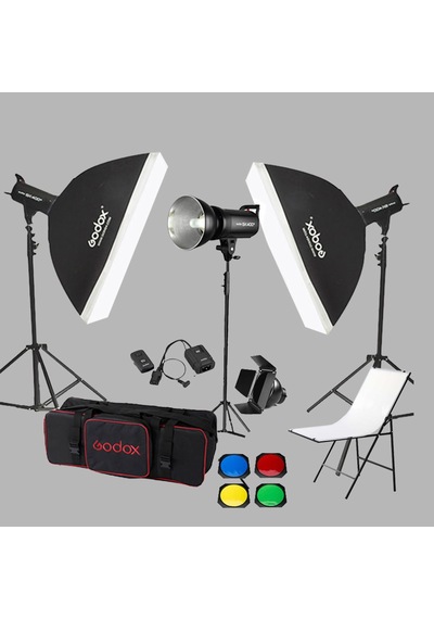 Godox SK400 II W/S 3'lü Paraflaş Set + Gdx PHT-60100 Ürün Çekim Masası 60x100 Cm