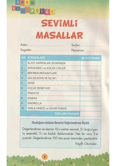 1. Sınıf İlk Okuma Serisi Sevimli Masallar 10 Kitap + Cin Ali ...