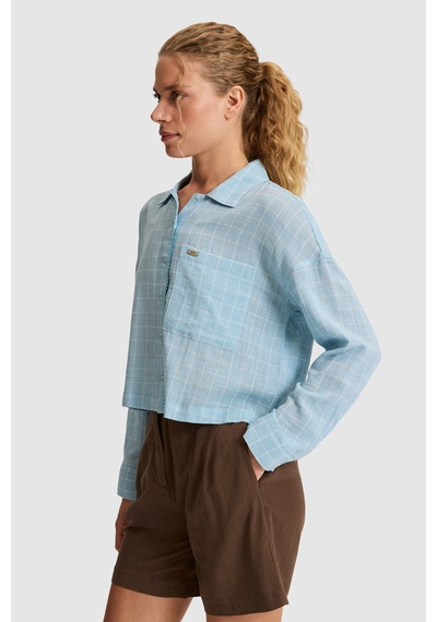 U.S. Polo Assn. U.s. Polo Assn. Kadın Mavi Gömlek Desenli 50324650-vr036