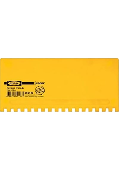 Seramik Fayans Tarağı, Pvc, 10x19 Cm, Sgs143
