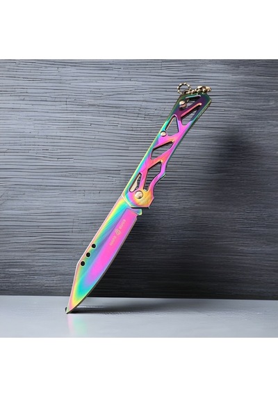 Kamp Outdoor Rainbow Çelik Çakı 16 Cm Çok Renkli