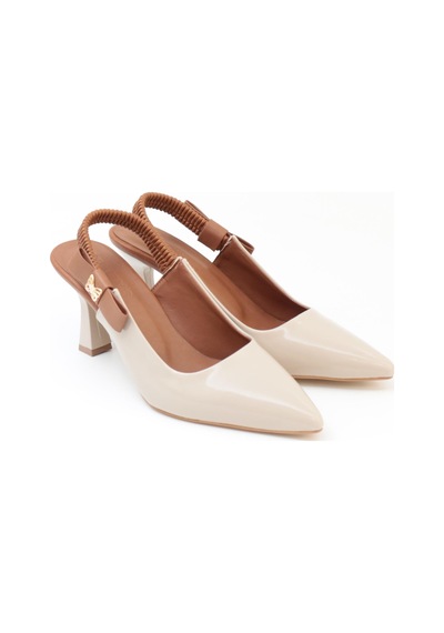 Nesilshoes Nesil Shoes Gabbel 205 Ten Rugan Topuklu Kadın Sandalet