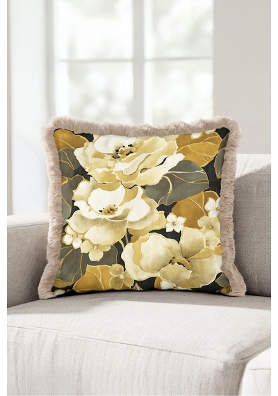 Çiçek Desenli Bej Saçaklı Yastık Kılıfı-zarif Floral Modern Hardal Gri Vizon Püsküllü Kırlent Kılıfı Kayıp Esinti Mira Çiçek Desenli Bej Saçaklı Yastık Kılıfı-zarif Floral Modern Hardal Gri Vizon Püsküllü Kırlent Kılıfı Kayıp Esinti Mira