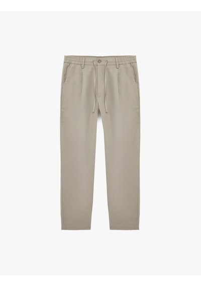 Koton Regular Fit Beli Lastikli Düğmeli Düz Paça Keten Karışımlı Chino Yazlık Pantolon Gri 6sam40003hw Koton Regular Fit Beli Lastikli Düğmeli Düz Paça Keten Karışımlı Chino Yazlık Pantolon Gri 6sam40003hw