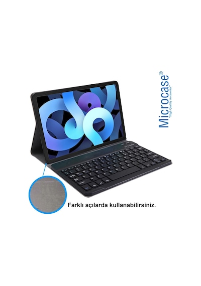 Apple Uyumlu iPad Air 4.Nesil 10.9" 2020 Bluetooth Klavyeli Standlı Kılıf Bkk4