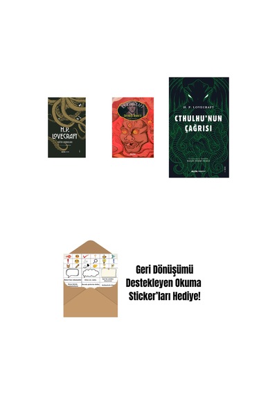 H.p. Lovecraft - Bütün Romanları Ciltli + Dunwich Dehşeti + Cthulhu'nun Çağrısı + Okuma Sticker'ları