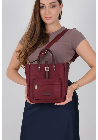Silver Polo Sp1218 Kadın El Çantası Saten Bordo-bordo