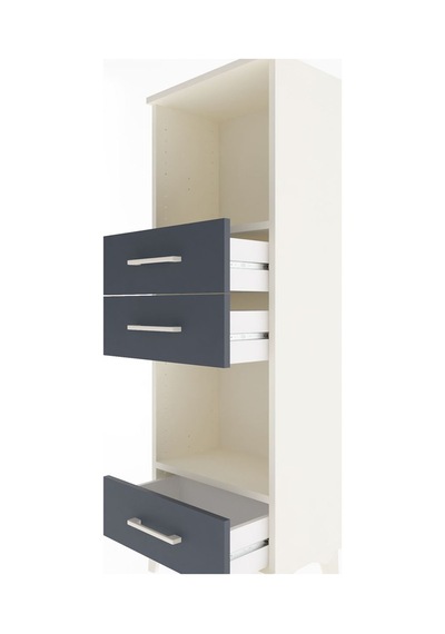 Arges Dolap 2 Raflı 3 Çekmeceli 44x30x134 Aytaşı-antrasit Aytaşı