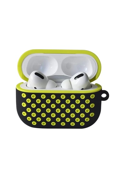 Airpods Uyumlu Pro 2 2.nesil Spor Delikli Kılıf - Siyah-sarı