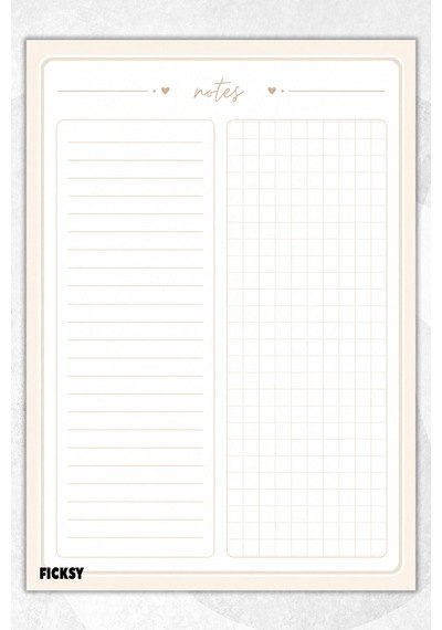 A5 Bloknot Çizgili Kareli Defter - 50 Yaprak - Memopad - Notepad - Not Defteri - Not Kağıdı Çok Renkli Çok Renkli