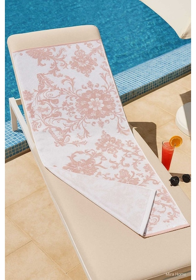Unisex Desenli Baskılı Deniz Plaj Havlusu Otantik Nar Çiçeği 70x140 Cm 11