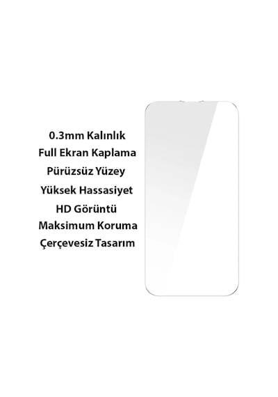 Baseus Superceramic Series Apple iPhone Uyumlu 14 6.1 Koruyucu Cam - Kılıf + Full Tempered Ekran Koruyucu Set- 5775