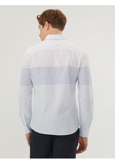 Loft Regular Fit Erkek Gömlek U.kol Whıte Blue