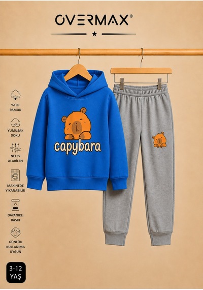 Overmax Capybara Baskılı Kapüşonlu Çocuk Eşofman Takımı 3-12 Yaş Saks Mavisi Üst- Gri Alt - 916032676 Saks Mavisi Üst- Gri Alt Overmax Capybara Baskılı Kapüşonlu Çocuk Eşofman Takımı 3-12 Yaş Saks Mavisi Üst- Gri Alt - 916032676 Saks Mavisi Üst- Gri Alt